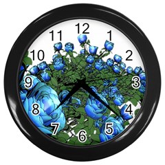 Flowers Roses Rose Nature Bouquet Wall Clock (black) by pakminggu