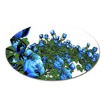 Flowers Roses Rose Nature Bouquet Oval Magnet Front