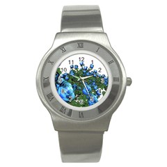 Flowers Roses Rose Nature Bouquet Stainless Steel Watch by pakminggu