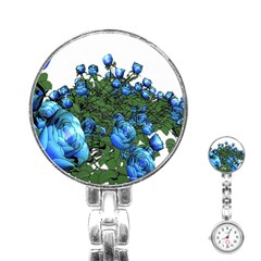 Flowers Roses Rose Nature Bouquet Stainless Steel Nurses Watch by pakminggu