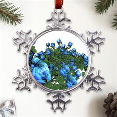 Flowers Roses Rose Nature Bouquet Metal Large Snowflake Ornament