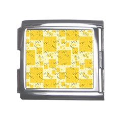 Party Confetti Yellow Squares Mega Link Italian Charm (18mm) by pakminggu