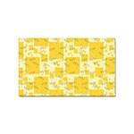 Party Confetti Yellow Squares Sticker Rectangular (100 pack) Front