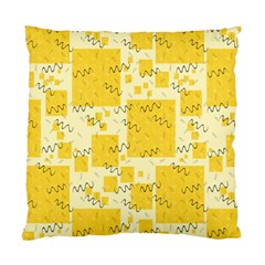 Party Confetti Yellow Squares Standard Cushion Case (two Sides) by pakminggu