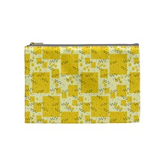 Party Confetti Yellow Squares Cosmetic Bag (medium)