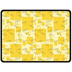 Party Confetti Yellow Squares Fleece Blanket (large) by pakminggu