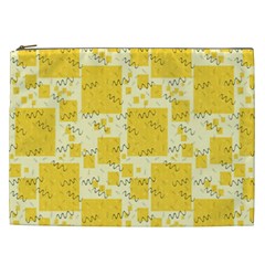 Party Confetti Yellow Squares Cosmetic Bag (xxl) by pakminggu