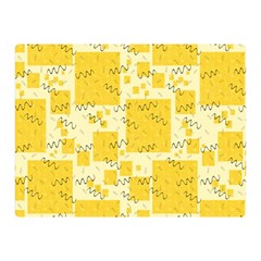 Party Confetti Yellow Squares Two Sides Premium Plush Fleece Blanket (mini) by pakminggu