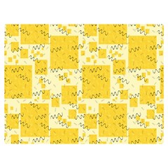 Party Confetti Yellow Squares Two Sides Premium Plush Fleece Blanket (extra Small) by pakminggu