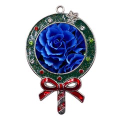 Roses Flowers Plant Romance Metal X mas Lollipop With Crystal Ornament by pakminggu