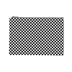 Background Black Board Checker Checkerboard Cosmetic Bag (large) by pakminggu