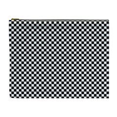 Background Black Board Checker Checkerboard Cosmetic Bag (xl) by pakminggu