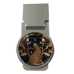 Peacock Plumage Bird  Pattern Graceful Money Clips (round)  by pakminggu