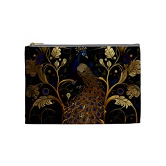 Peacock Plumage Bird  Pattern Graceful Cosmetic Bag (medium) by pakminggu