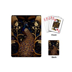 Peacock Plumage Bird  Pattern Graceful Playing Cards Single Design (mini) by pakminggu