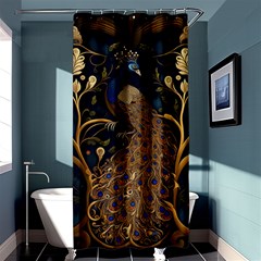 Peacock Plumage Bird  Pattern Graceful Shower Curtain 36  X 72  (stall)  by pakminggu