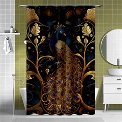 Peacock Plumage Bird  Pattern Graceful Shower Curtain 48  X 72  (small)  by pakminggu