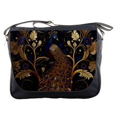 Peacock Plumage Bird  Pattern Graceful Messenger Bag by pakminggu