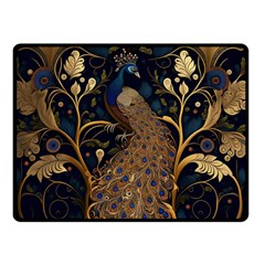 Peacock Plumage Bird  Pattern Graceful Two Sides Fleece Blanket (small) by pakminggu