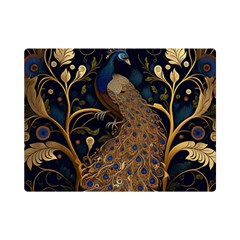 Peacock Plumage Bird  Pattern Graceful Premium Plush Fleece Blanket (mini) by pakminggu