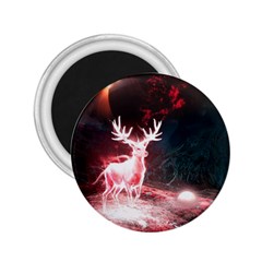 Deer Animal Moon Planet Space Fantasy 2 25  Magnets by pakminggu