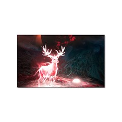 Deer Animal Moon Planet Space Fantasy Sticker Rectangular (100 Pack) by pakminggu