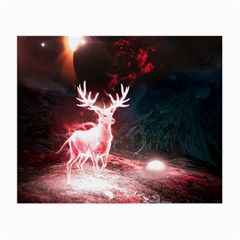 Deer Animal Moon Planet Space Fantasy Small Glasses Cloth