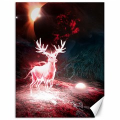 Deer Animal Moon Planet Space Fantasy Canvas 12  X 16 