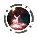 Deer Animal Moon Planet Space Fantasy Poker Chip Card Guard (10 pack) Front