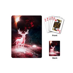 Deer Animal Moon Planet Space Fantasy Playing Cards Single Design (mini) by pakminggu