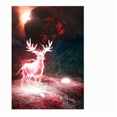 Deer Animal Moon Planet Space Fantasy Large Garden Flag (two Sides) by pakminggu