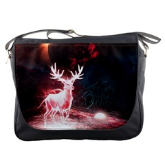 Deer Animal Moon Planet Space Fantasy Messenger Bag by pakminggu