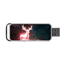 Deer Animal Moon Planet Space Fantasy Portable Usb Flash (one Side) by pakminggu