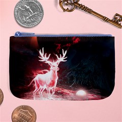 Deer Animal Moon Planet Space Fantasy Large Coin Purse by pakminggu