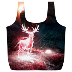 Deer Animal Moon Planet Space Fantasy Full Print Recycle Bag (xxl) by pakminggu