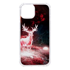 Deer Animal Moon Planet Space Fantasy Iphone 14 Tpu Uv Print Case by pakminggu