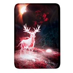 Deer Animal Moon Planet Space Fantasy Rectangular Glass Fridge Magnet (4 Pack)