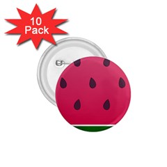 Watermelon Fruit Summer Red Fresh Food Healthy 1 75  Buttons (10 Pack) by pakminggu