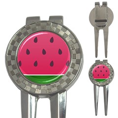 Watermelon Fruit Summer Red Fresh Food Healthy 3-in-1 Golf Divots by pakminggu