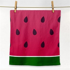 Watermelon Fruit Summer Red Fresh Food Healthy Face Towel by pakminggu