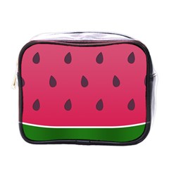 Watermelon Fruit Summer Red Fresh Food Healthy Mini Toiletries Bag (one Side) by pakminggu