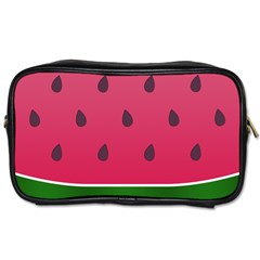 Watermelon Fruit Summer Red Fresh Food Healthy Toiletries Bag (one Side) by pakminggu