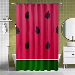 Watermelon Fruit Summer Red Fresh Food Healthy Shower Curtain 48  X 72  (small)  by pakminggu