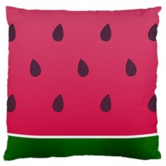 Watermelon Fruit Summer Red Fresh Food Healthy Standard Premium Plush Fleece Cushion Case (one Side)