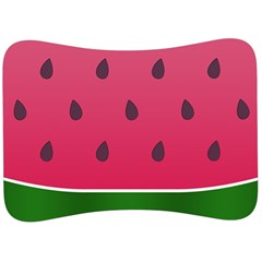 Watermelon Fruit Summer Red Fresh Food Healthy Velour Seat Head Rest Cushion by pakminggu