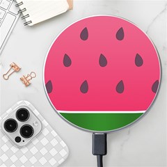 Watermelon Fruit Summer Red Fresh Food Healthy Wireless Fast Charger(white) by pakminggu