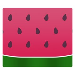 Watermelon Fruit Summer Red Fresh Food Healthy Premium Plush Fleece Blanket (small) by pakminggu