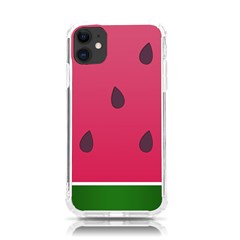 Watermelon Fruit Summer Red Fresh Food Healthy Iphone 11 Tpu Uv Print Case by pakminggu