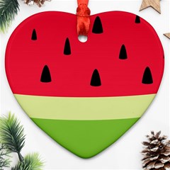 Watermelon Fruit Food Healthy Vitamins Nutrition Ornament (heart) by pakminggu