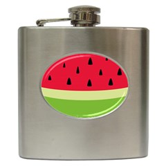 Watermelon Fruit Food Healthy Vitamins Nutrition Hip Flask (6 Oz) by pakminggu